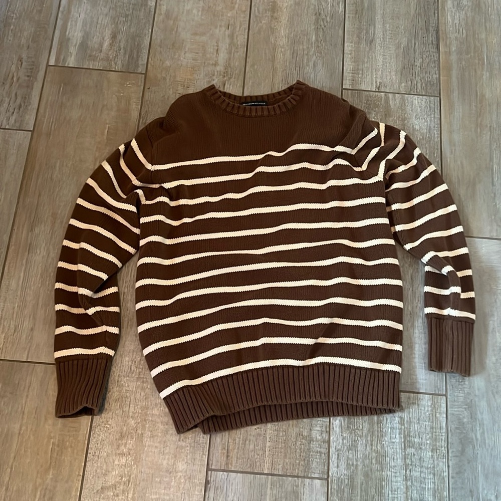 Brandy Melville brown striped oversized sweater barely worn